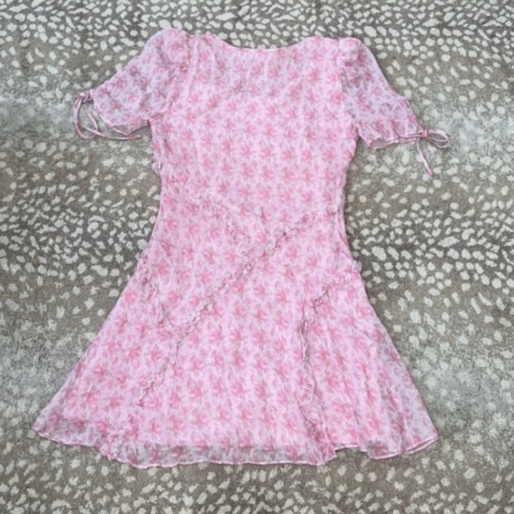 LoveShackFancy Posh‎ Pink “Rose Patch” Mini Dress… - image 9